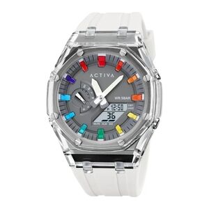 Activa White and Gray Multi-Color Dial watch